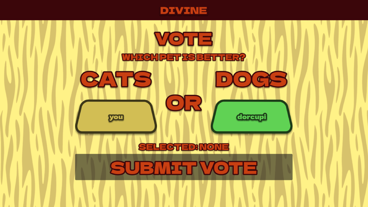 Player's 'Who's Was Better' Voting Screen