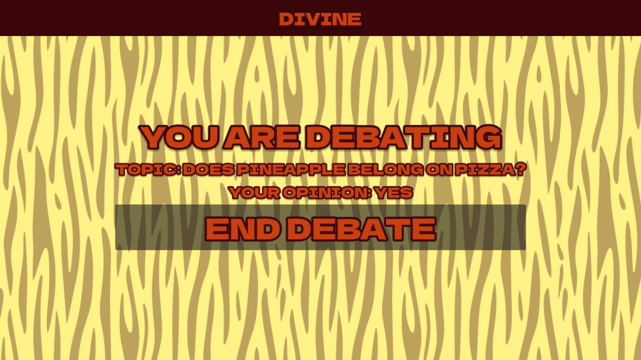 Player's Debating Screen